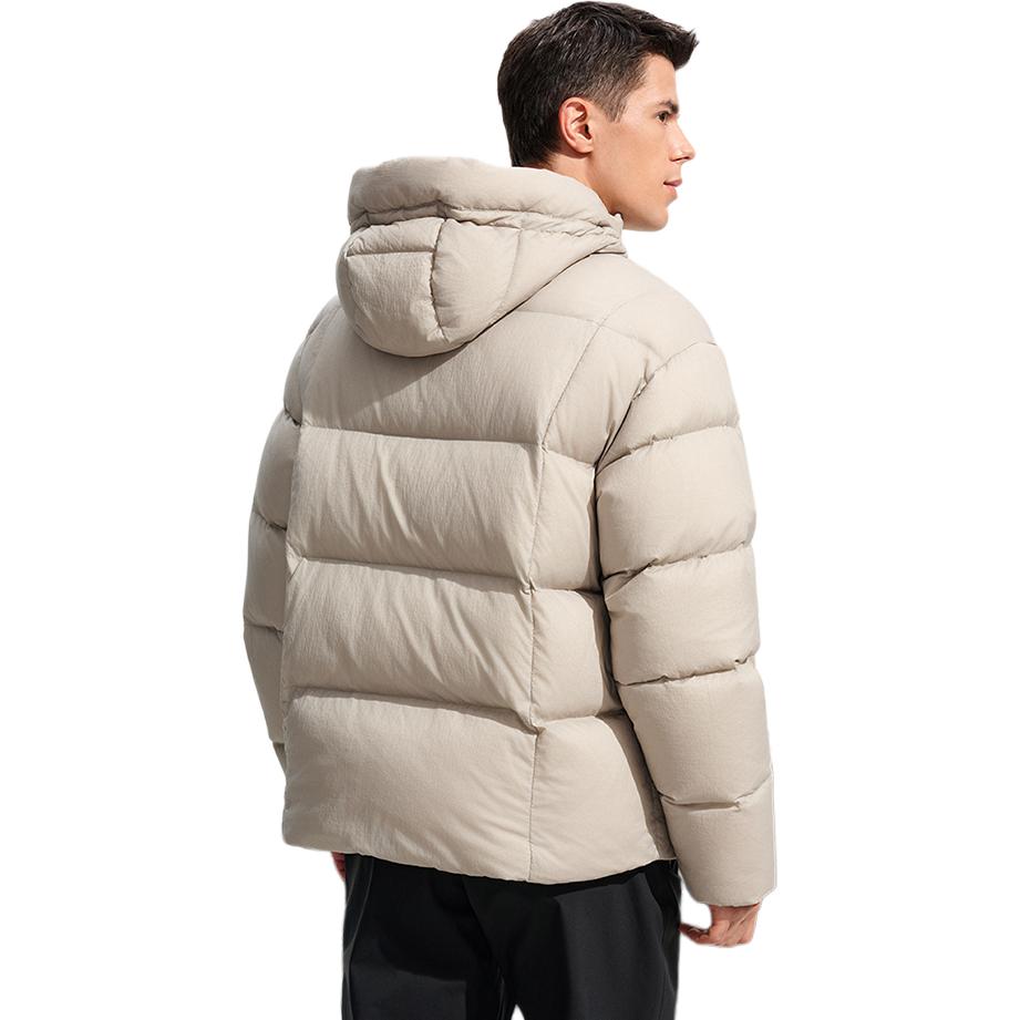 FILA Fitness Down Jackets Men's Hazy Gray Brown BG Hooded Moderate Other A51M541902F-BG