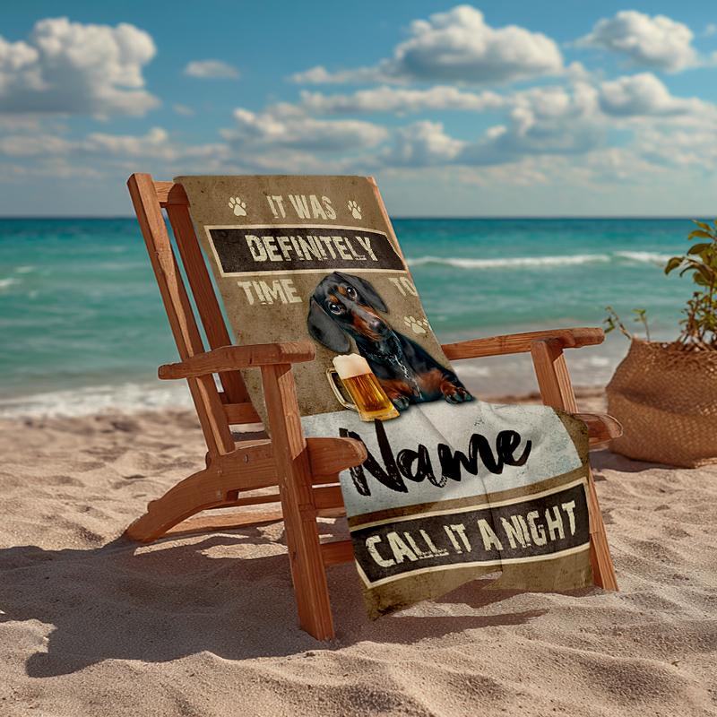 Personalisierbares ultraweiches Strandtuch mit Hundemotiv, Ideal für Pool - Camping, Tauchen - Perfekter Reisebegleiter, Lebendiges Strandtuch.