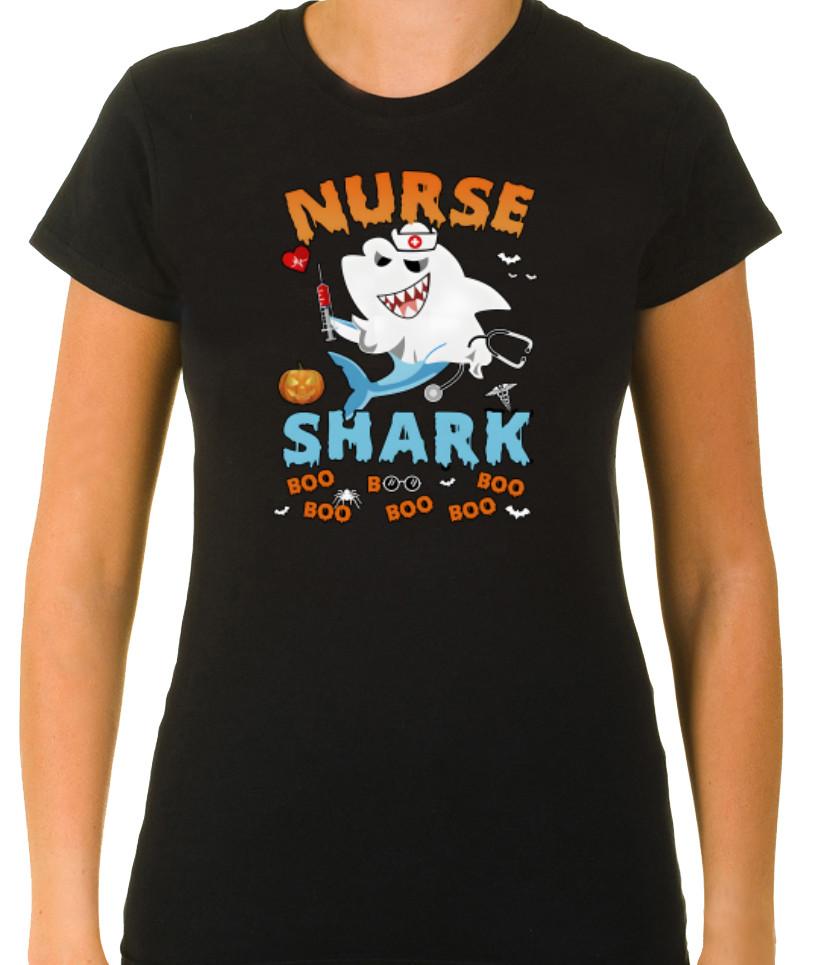 

Nurse Shark Boo Boo Women 3/4 Short Sleeve T-Shirt L804 XL