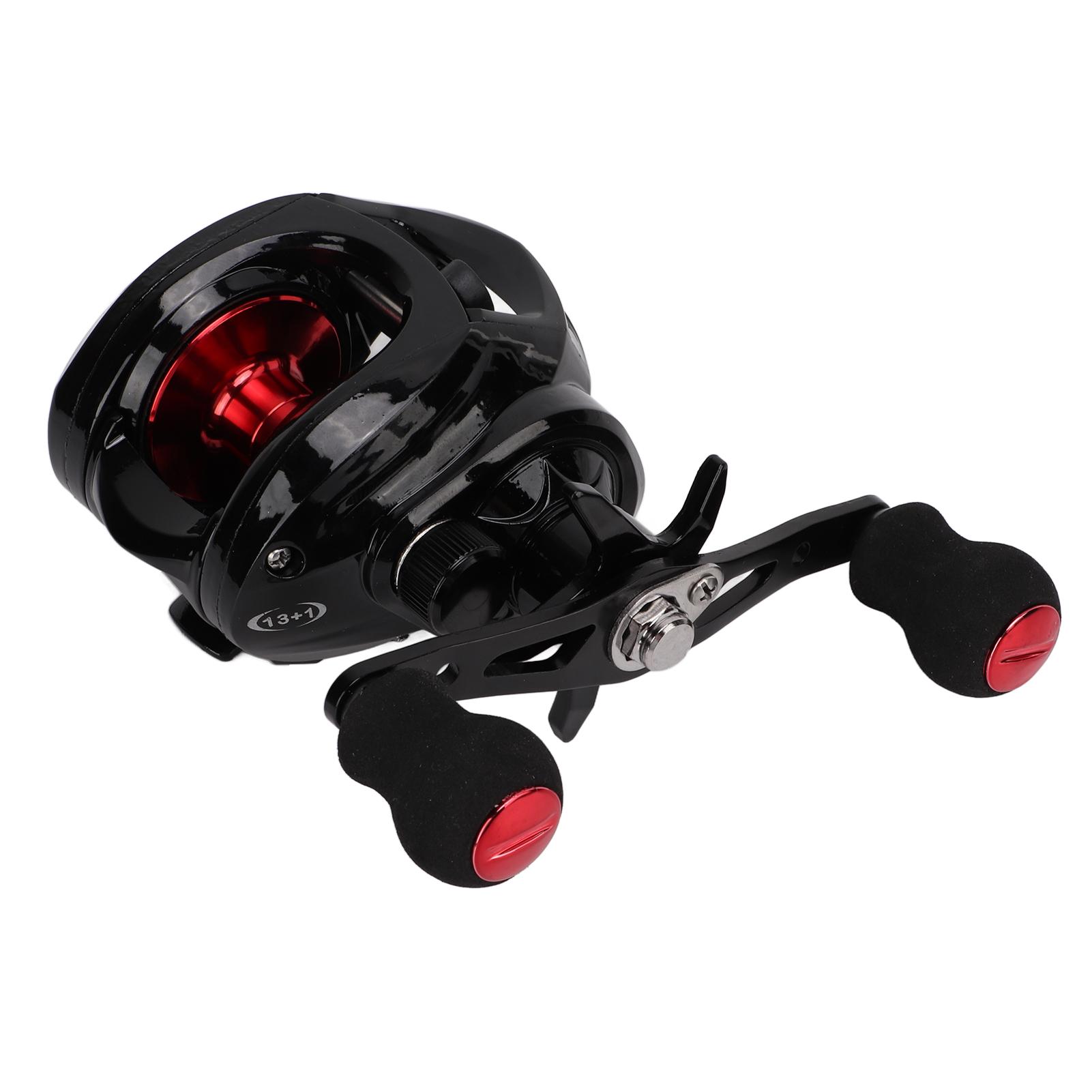 

7.2:1 высокоскоростная катушка для заброса приманки с мощным тормозным усилием, прочный магнитный тормоз, рыболовное колесо справа