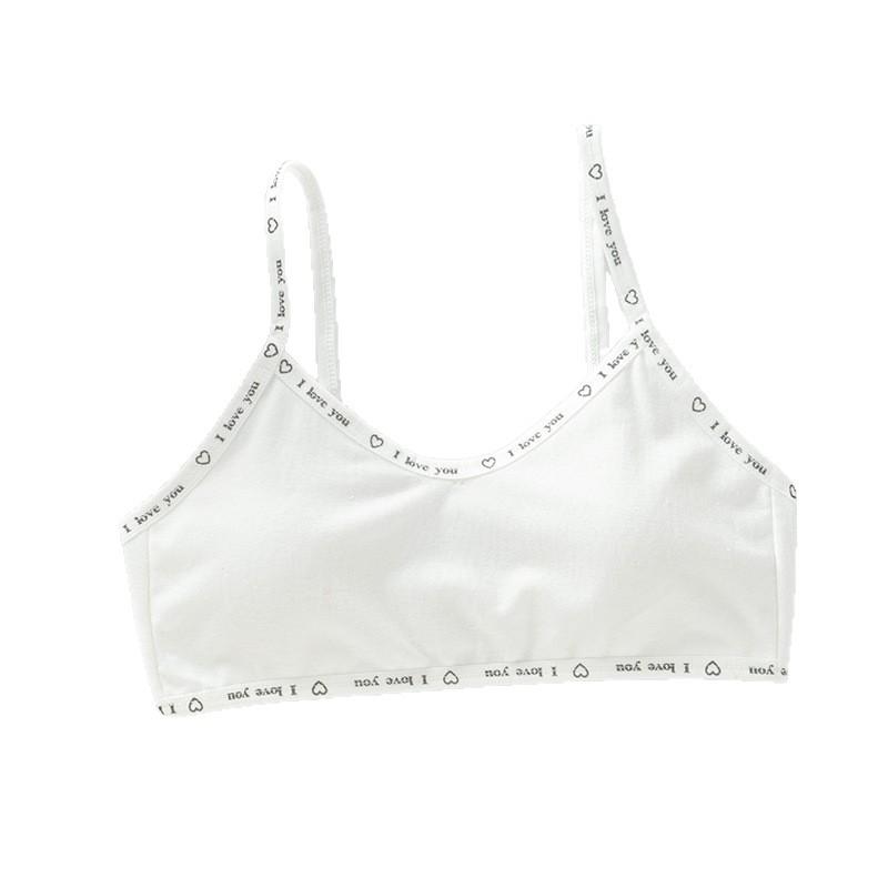 9-12 Years Old Pure Cotton Puberty Training Camisole, Comfortable Developmental Underwear for Primary School Girls