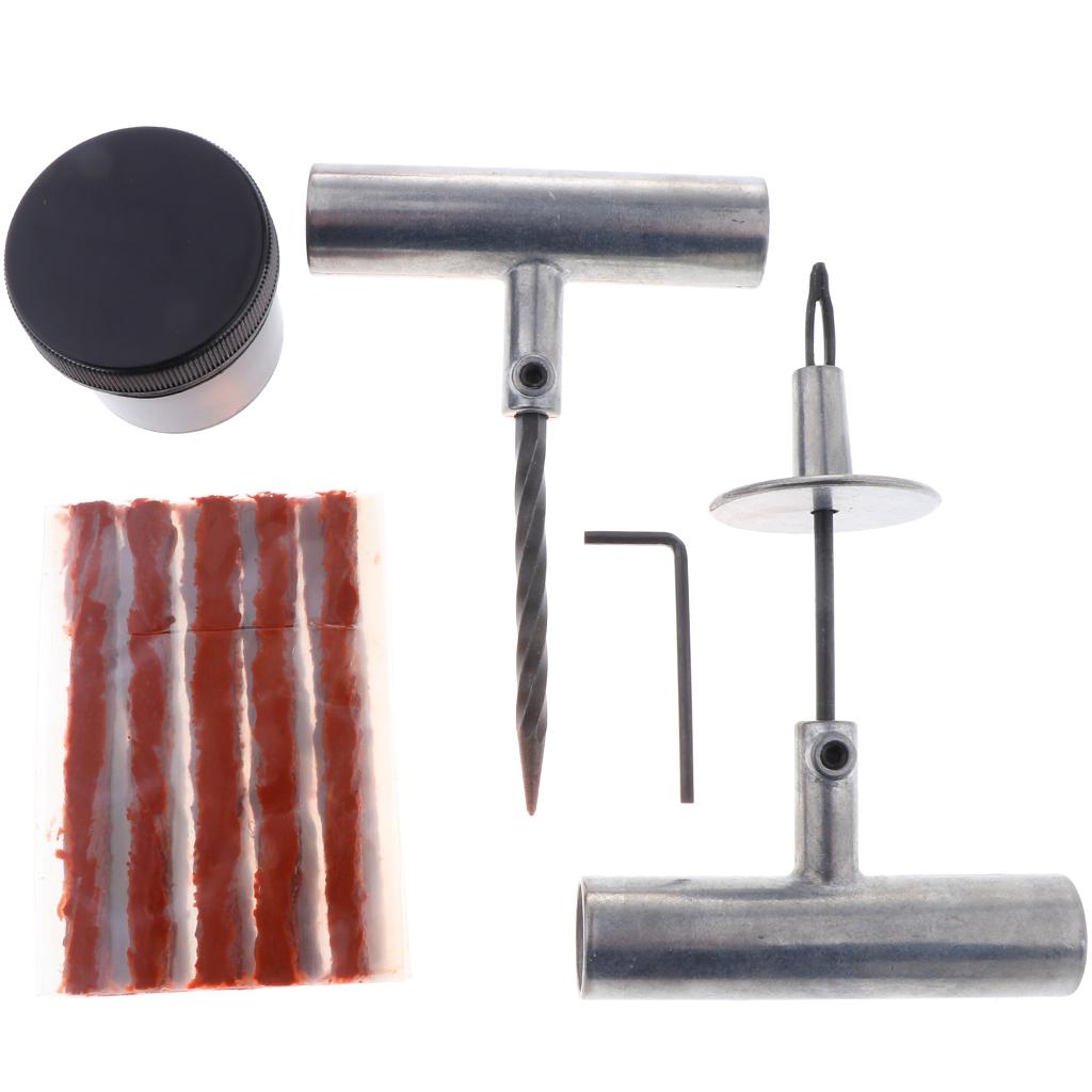 Motorcycle Tubeless Tyre Emergency Tool Puncture Repair Kits Tire Plug