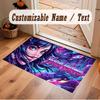 Fantasy Magic Theme Crystal Velvet Floor Rug Personalized Custom Name Text Warm Carpet Home Decoration