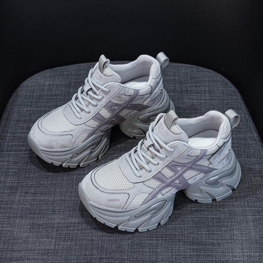 Retro splicing dad shoes women's 2025 autumn new platform heightening sports shoes casual fashion versatile trendy shoes women