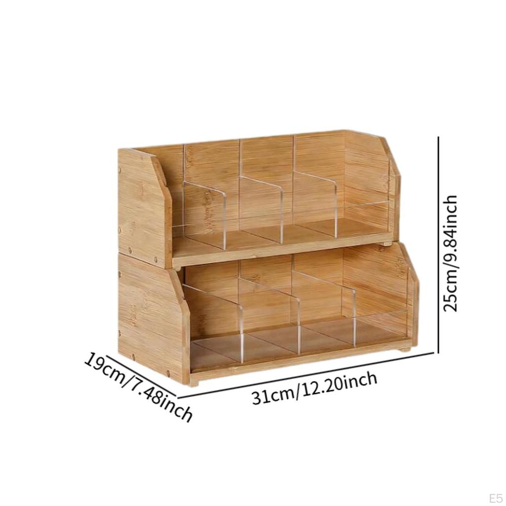 Organizer Compartment Storage Box Teabag Station Stand Rack for Office