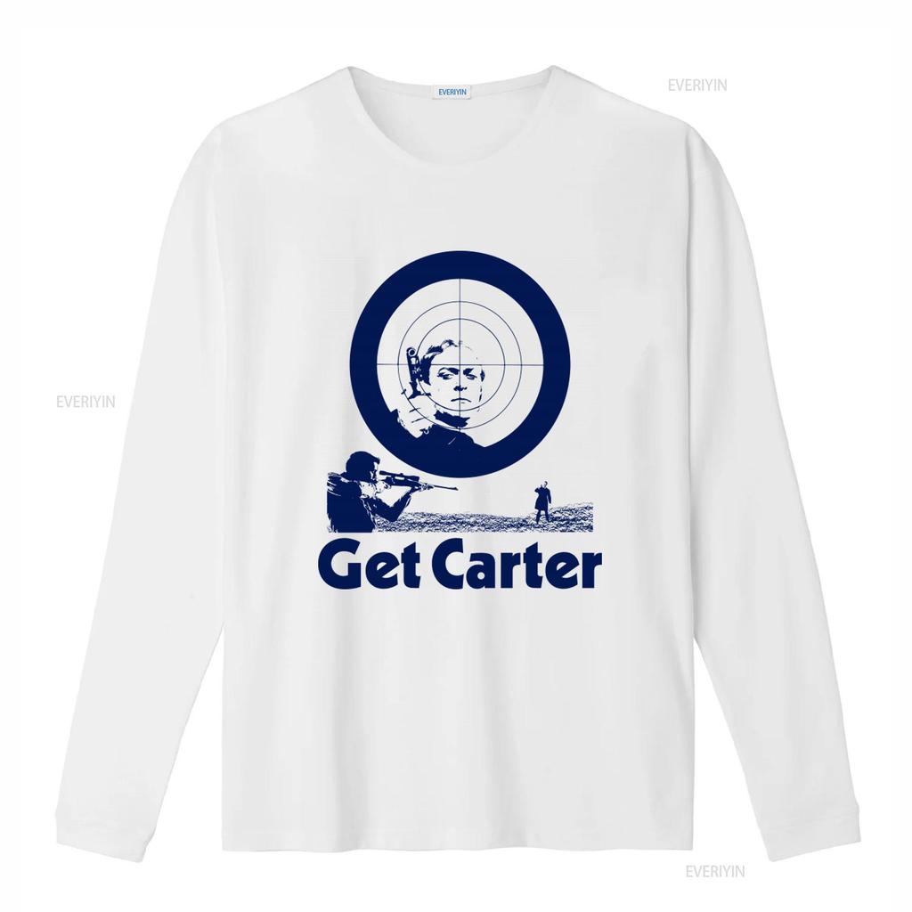 GET CARTER T Shirt Inspired by Classic Films 2 Colour Target Design with Shooter Get Carter Text Vintage Washed