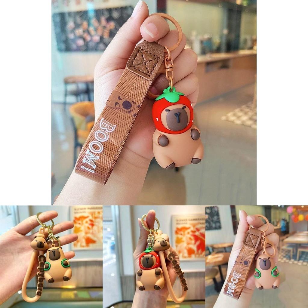 Turtle Lovely Capybara Keyring Resin Cartoon Keychain Gift For Bags And Accessories