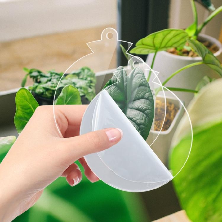 10 Peças Etiquetas de Natal Inovadoras Folhas Acrílicas em Branco Artesanato DIY Enfeites Pendurados