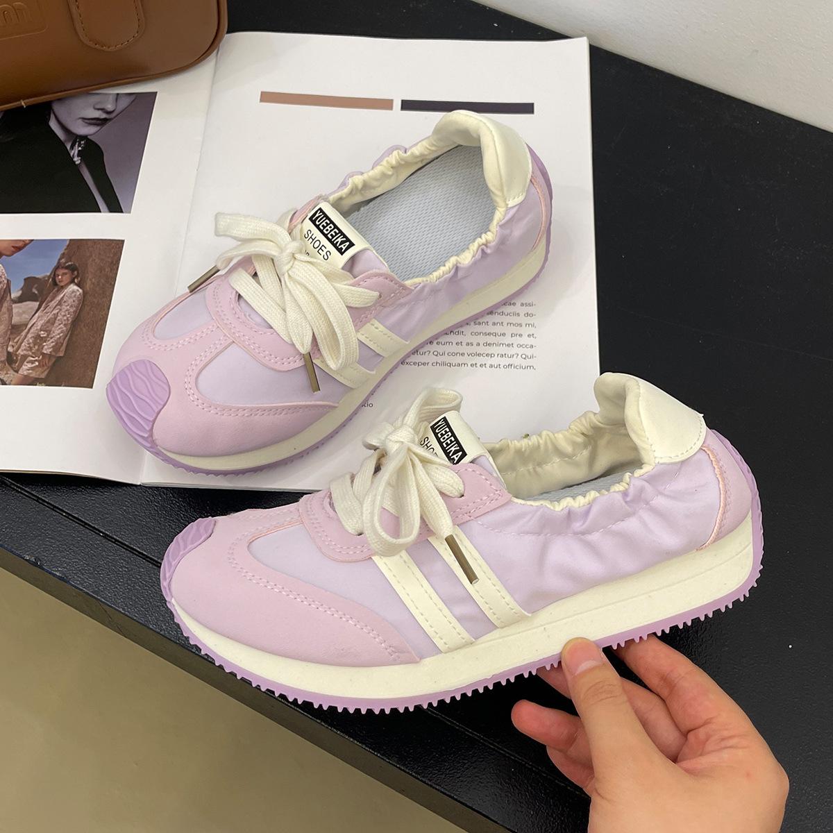 

ins summer new female leisure sports versatile students increase thick bottom w 40 фиолетовый