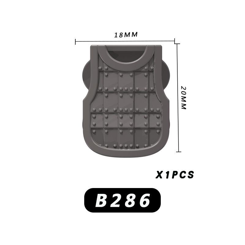 5Pcs Clarion Ancient Chinese Tv Series Character Figure Weapon Accessories Armor Assembling Toy B284