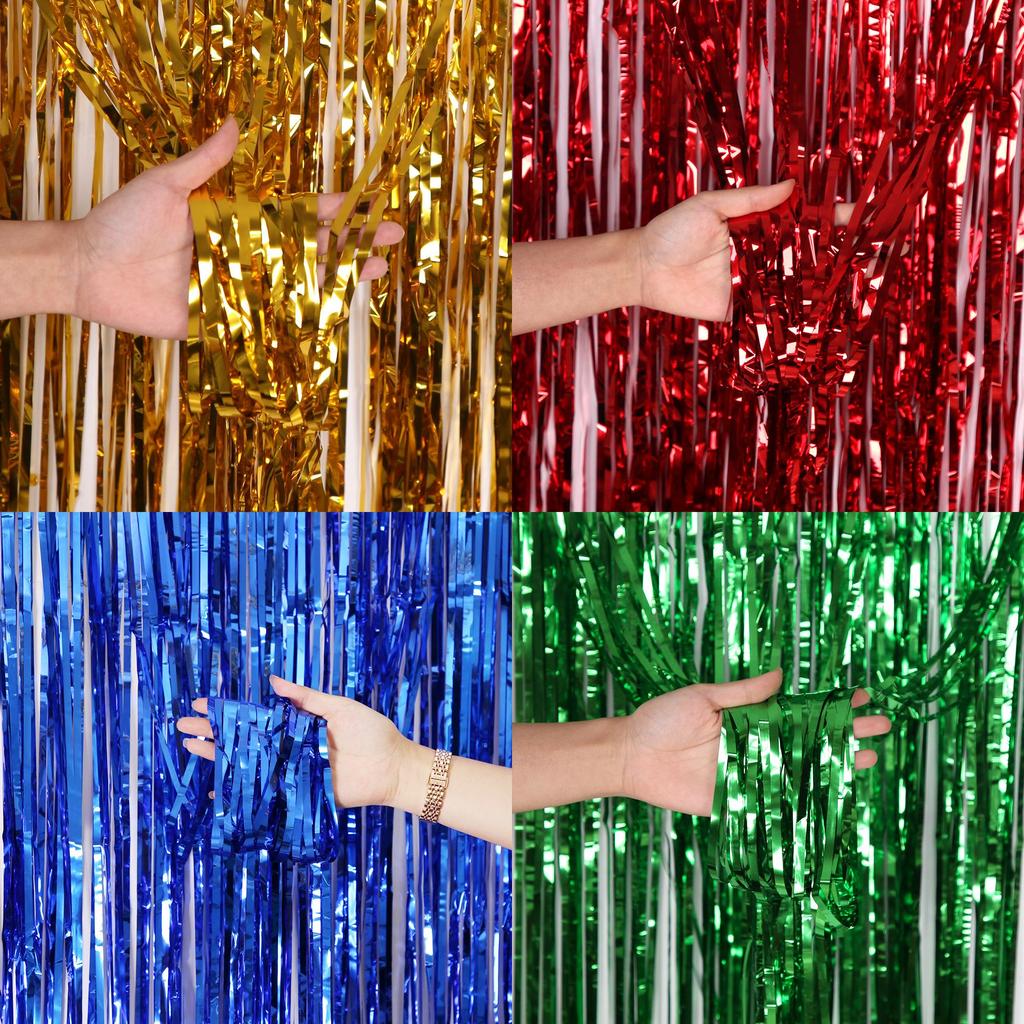 Sparkling Party Decoration Curtain Shimmering Streamer For Birthday Wedding Backdrop
