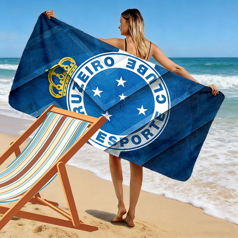 Cruzeiro Esporte Clube Print Beach Towel, Large Soft Quick Dry Towel for Beach Camping Swimming