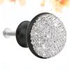 Aluminum Alloy Door Knobs Black Rhinestone Mushroom Shape Creative Pull Handle Cabinet Drawer Cupboard Shining Alloy Knobs