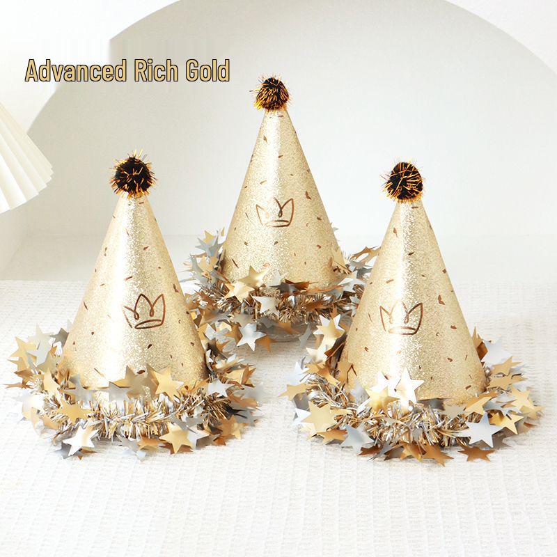 Creative Cartoon Pompom Birthday Hat for Selfies - For Adults & Babies