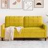 Vidaxl 2-Seater Sofa, Yellow, 140 Cm, Upholstered In Velvet