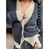 2025 Autumn Fashion V-neck Cardigan Knitwear Sweater Elegant Casual Korean Style Women Coats Long Sleeve Slim Fit Knitted Top