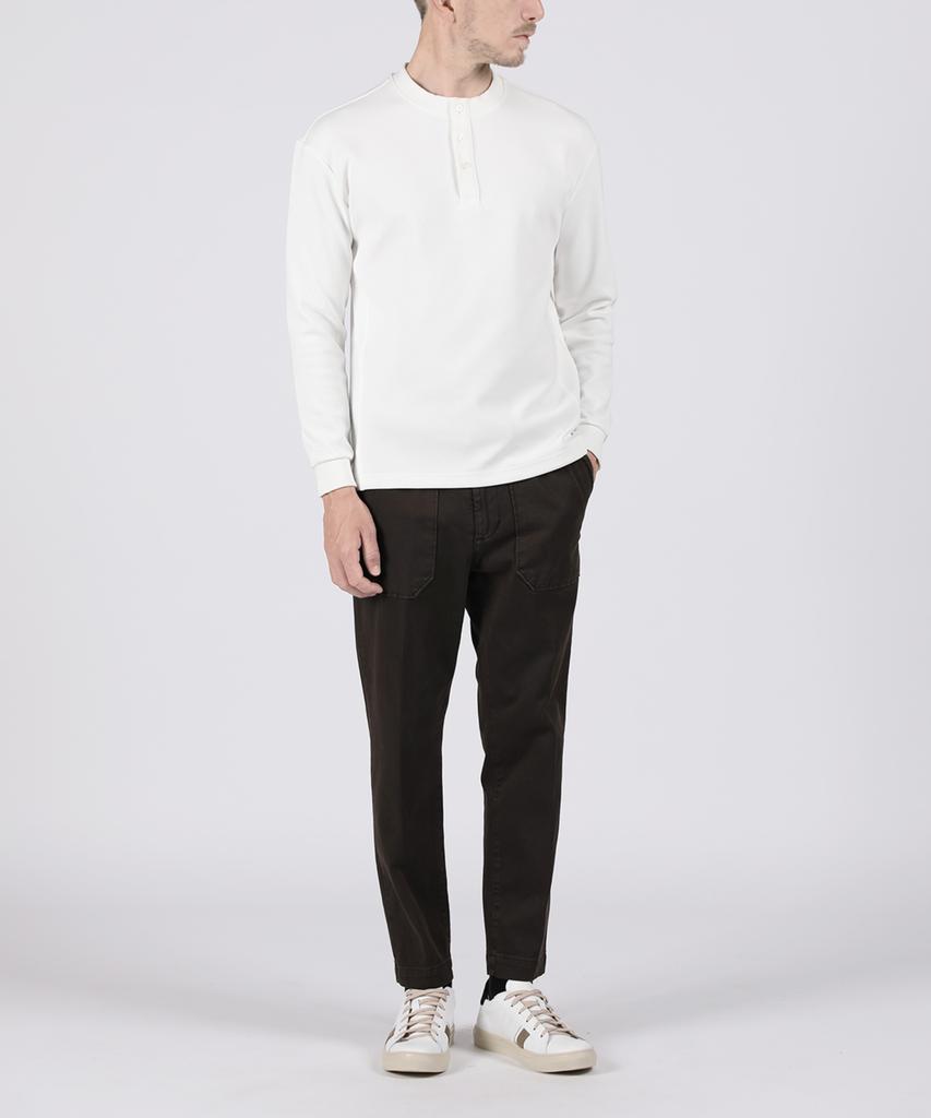 PANICALE Brown Comfy Fit Casual Dyed Cotton Pants