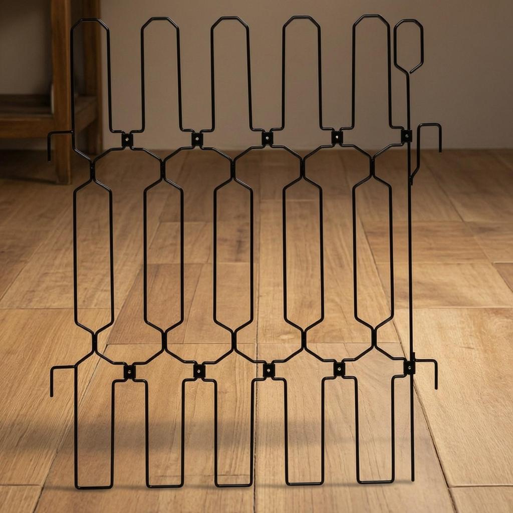 Pressure-Mounted Steel Barrier Lattice-Style Design, Metal pet door, for