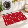 Flannel Kitchen Mat Christmas Soft Area Rug Non Slip Floor Carpet Home Decoration
