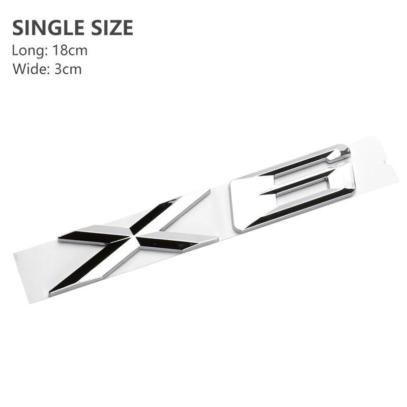 3D ABS Zwart Chroom Letters Auto's Achterklep Embleem Badge Voor BMW X6 E71 F16 E72 G06 Stickers Belettering Accessoires uq2