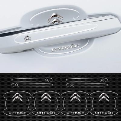 8pcs Transparent Car Door Handle Cup Protector Film Anti Scratch Sticker For C1 C2 C3 Grand C4 Picasso C4L VTS C-ELYSEE