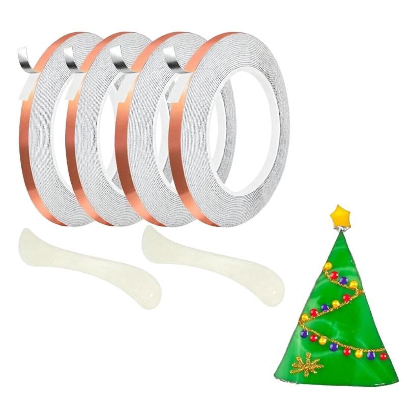 Metallband für Bleiglasprojekte, Selbstklebendes flexibles Bastelmaterial mit silberfarbener Rückseite für detaillierte dekorative Montage