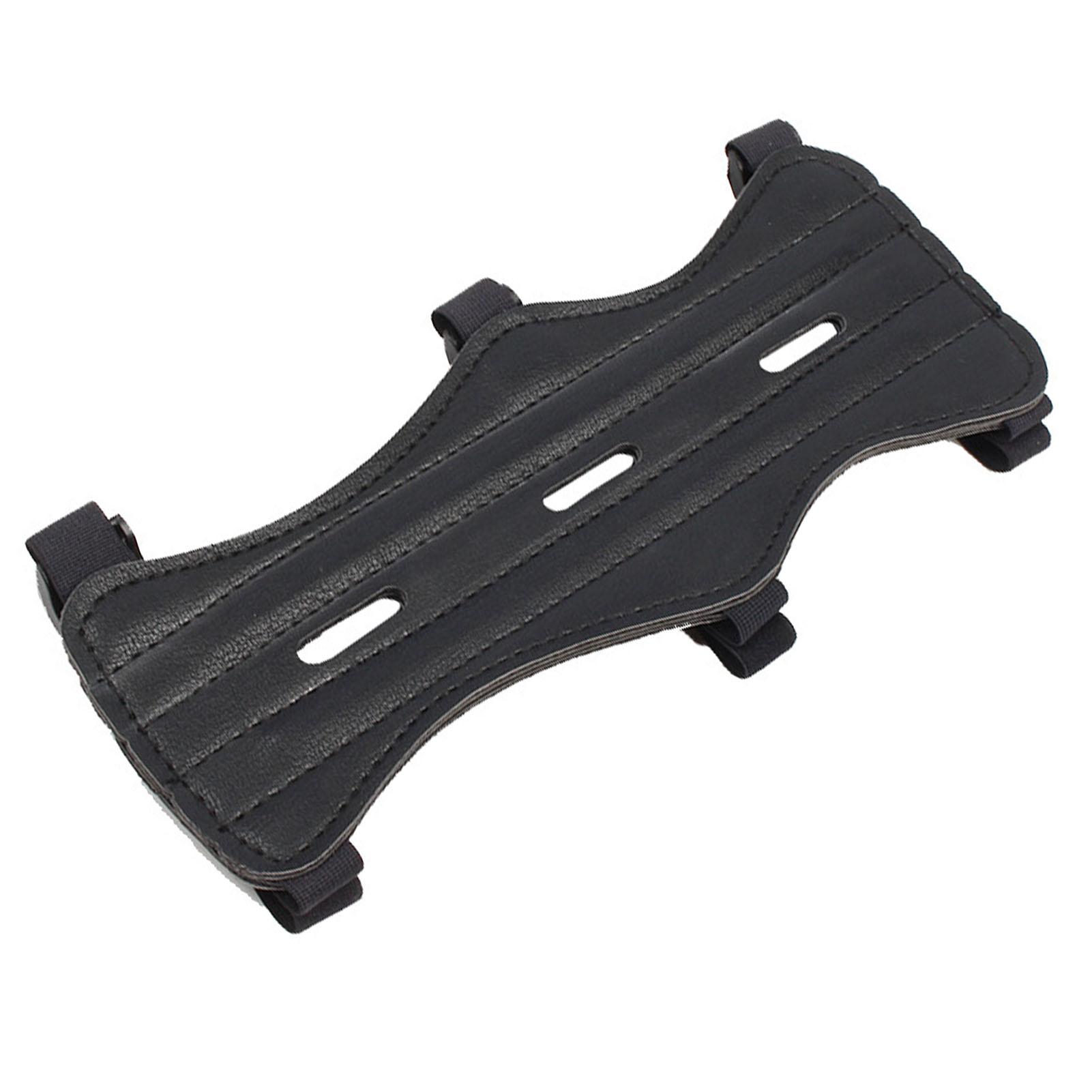 

Archery Arm Protector PU Leather Left and Right Hand Universal Archery Forearm Guard for Hunting Recurve Bow