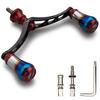HEIGHTEN Spinning Reel Handle Aluminum 80mm 98mm For SHIMANO DAIWA Wine Red Black HT00809 V4.0 V4.0-98mm