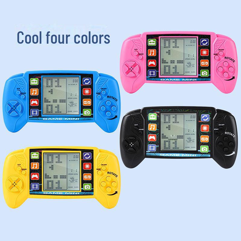 Consolă de jocuri portabilă Tetris nostalgică clasică cu ecran mare - jucărie educațională creativă pentru copii
