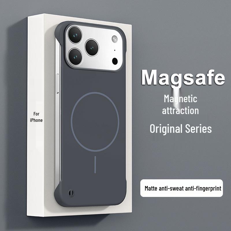 

Apple 17Air Frameless Magnetic Soft-Touch iPhone 17PM Case with Anti-Drop Protection iPhone 14 Pro Max
