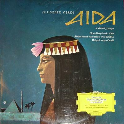LP-skiva GIUSEPPE VERDI  Aida Querschnitt På tyska SLPEM136402 Deutsche Grammo Tyskland Klassisk Begagnad