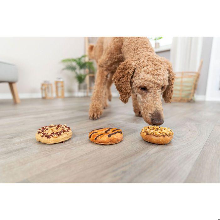 Friandise Pour Chien - TRIXIE - Donuts - 3 Saveurs - Canard, Poulet, Cabillaud - Cuir Brut
