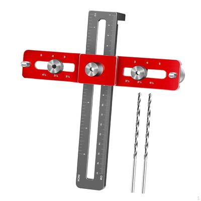 Cabinet Handle Template Tool Drill Guide Hardware Jig Set for Handles Drawers