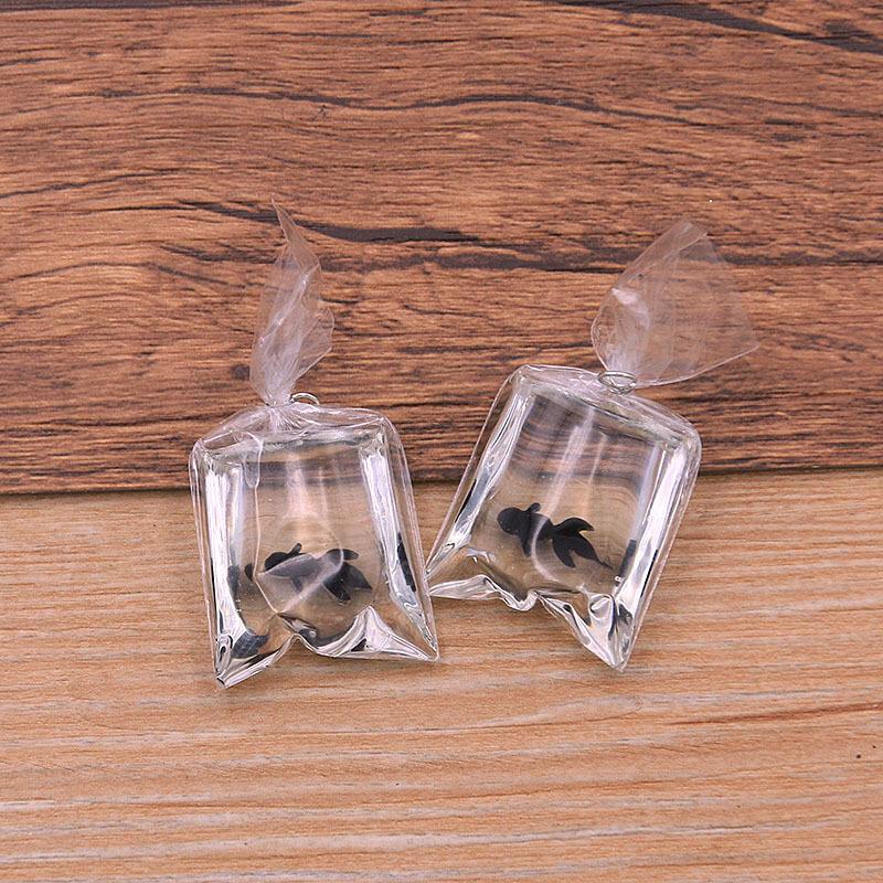 1Pcs 24*53MM DIY Transparent Resin Simulation Goldfish Pendant Jewelry