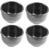 CAST IRON HERBAL TEA CUPS SET OF 4, BLACK ENAMELLED, 100ml