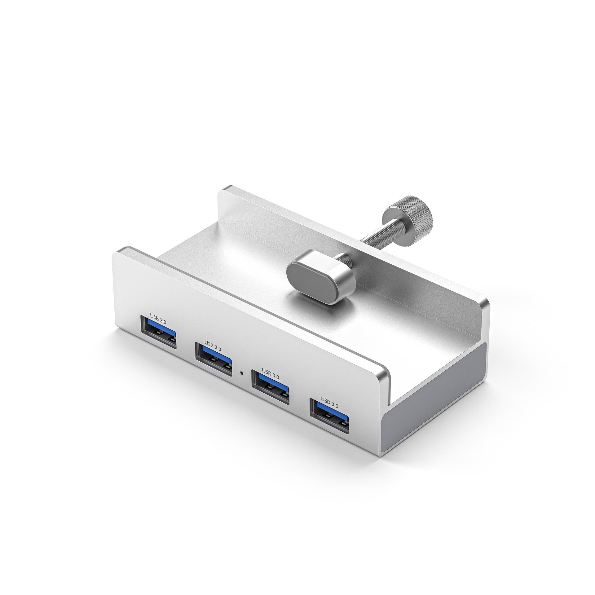Aluminum Alloy USB 3.0 Type-C Multi-port Adapter Hub серебряный