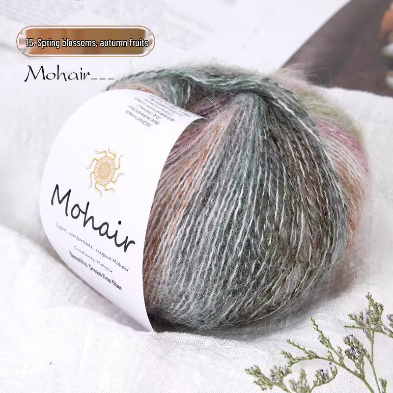 Gradientní melírovaná mohérová příze - 25g, Jemné pletení a háčkování, Doprava zdarma na celé balíčky