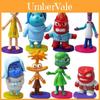 Schöne 9-10cm PVC Anime Figuren mit Sockel 6er Set Cartoon Charakter Modelle