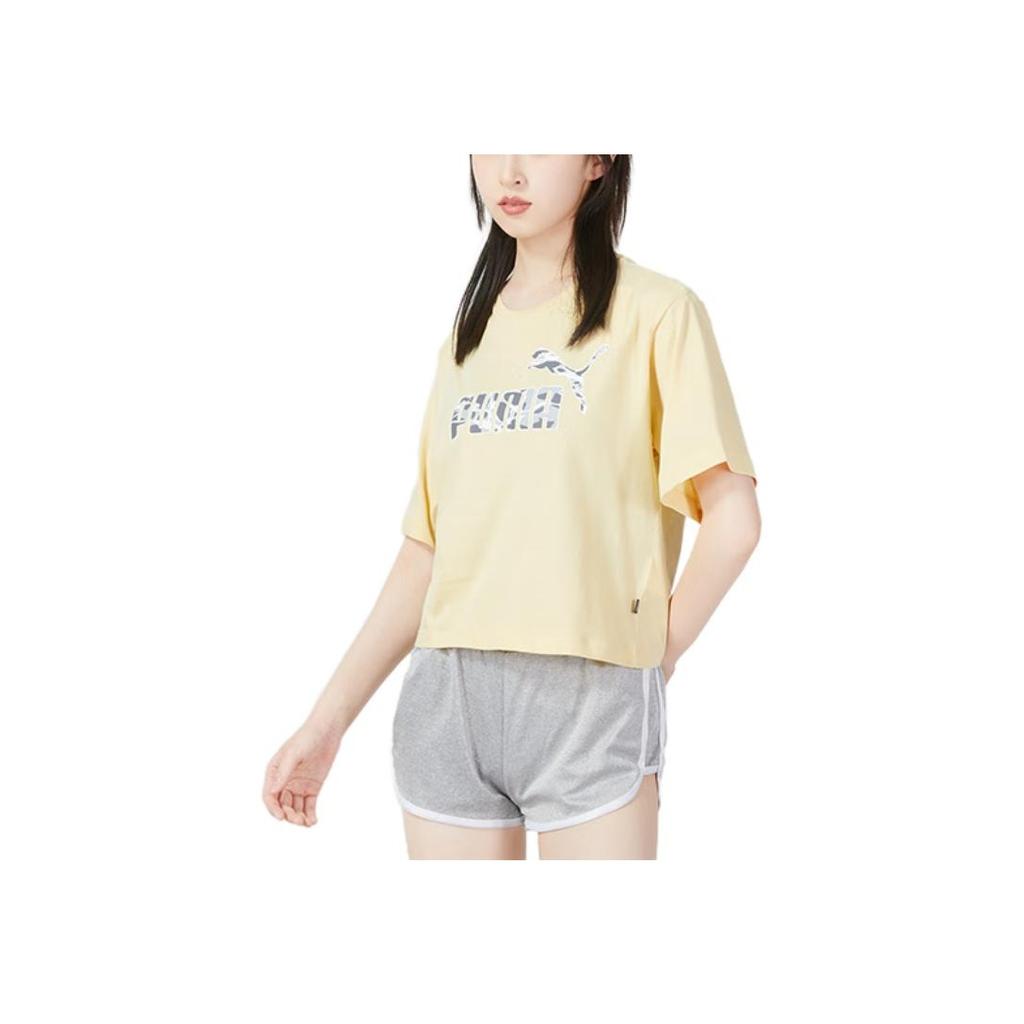 New PUMA Regular T Shirt Women's Yellow 677133-42