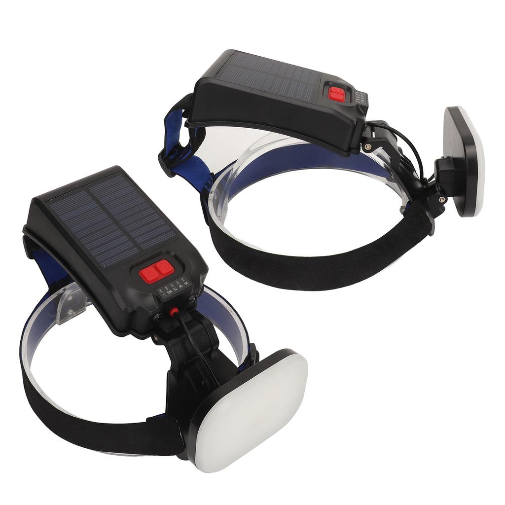 Fishing Headlamp IPX4 Waterproof USB Solar Powered 1200LM Ultra Bright LED 3 Lighting Modes Sensor