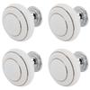 4Pcs Set Modern Ceramic Handle Pull Handle Knobs Hardware Fittings for Drawer Closet Cabinet
