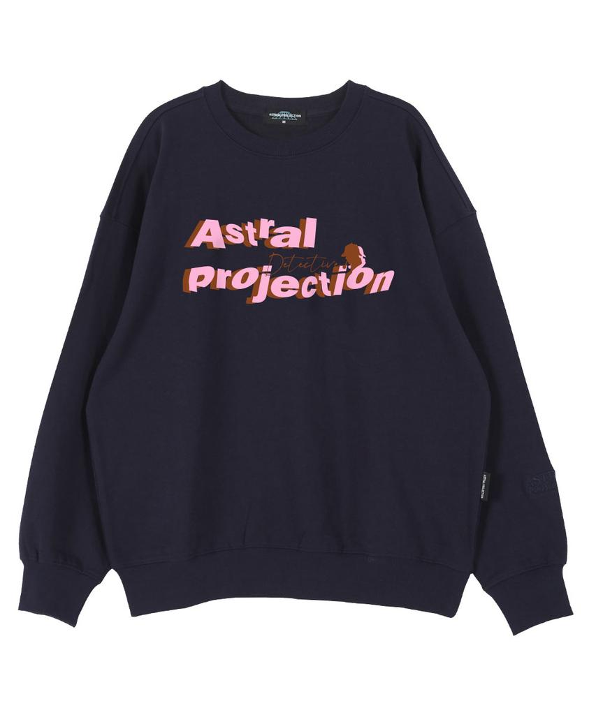 ASTRAL PROJECTION Detective Oversized Drop Shoulder Sweatshirt_Navy