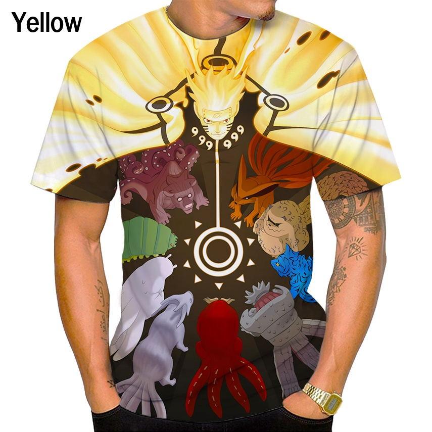 Pánské nové letní oblečení Pouliční oblečení Anime Tričko Naruto pánská košile Krátký rukáv Dres s 3D potiskem