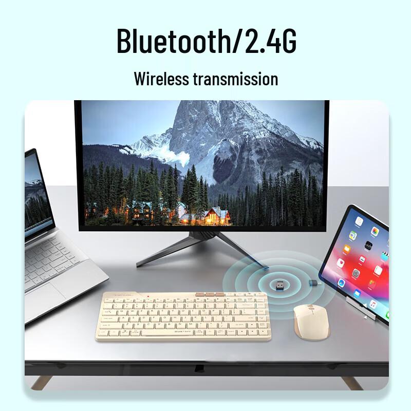 A4TECH FB2600C Air2 Multi-Device Wireless Keyboard and Mouse Combo
