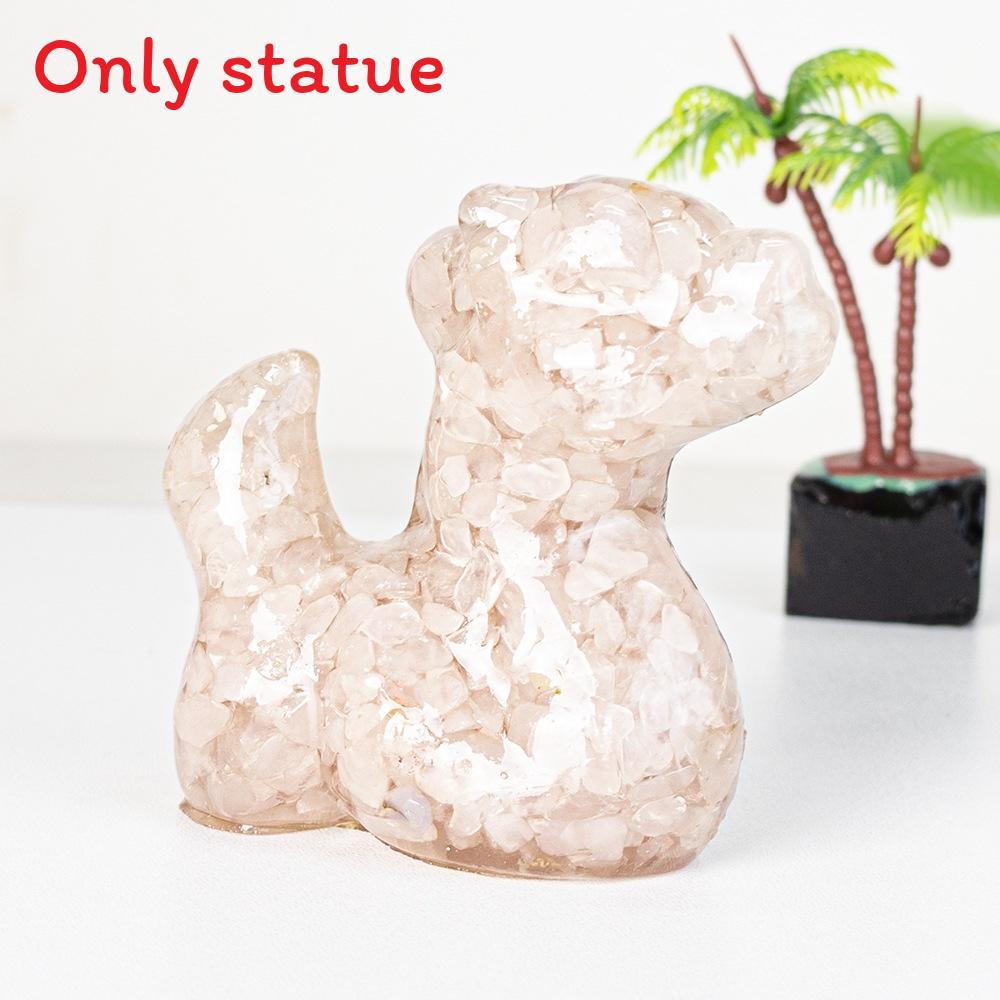 Resin Animal Figurine Home Decor With Natural Crystal For Office And Gift Ideas
