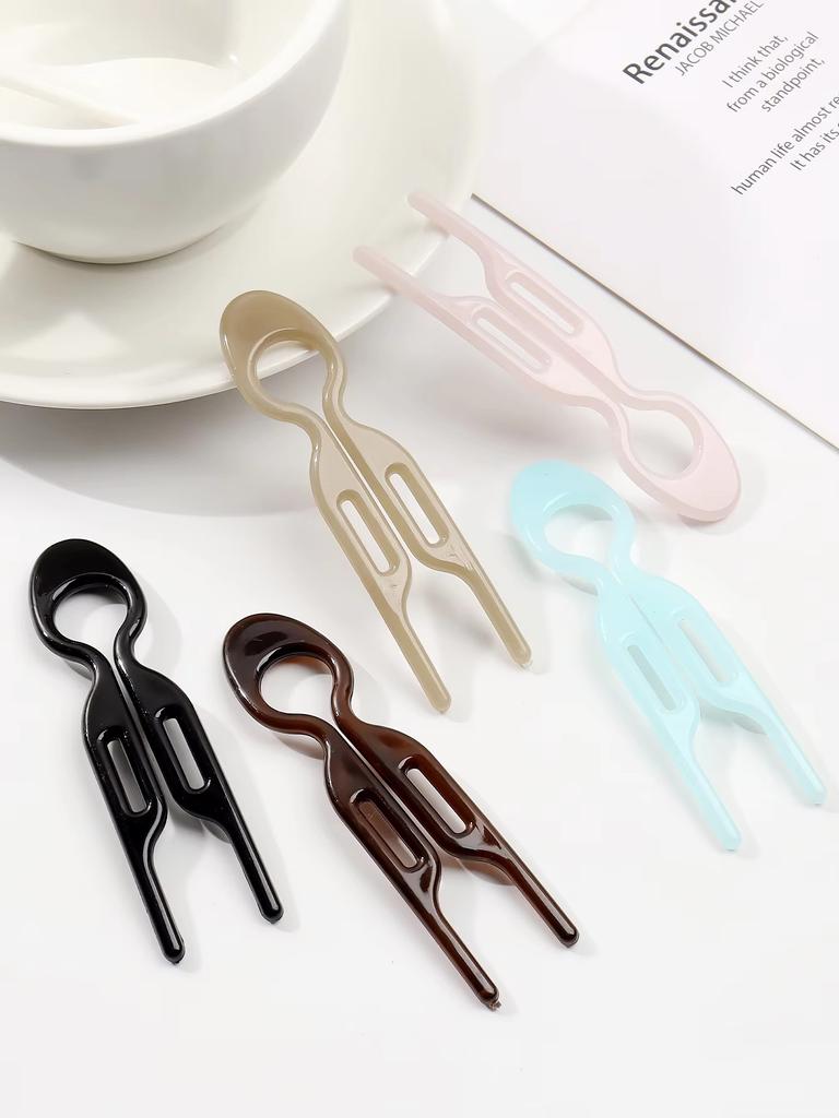 Hairpin Headband for Women, U-Type Dual-Insert Lazy Bun Holder, Stylish Back-Of-Head Hair Accessory, Easy-To-Use Hai