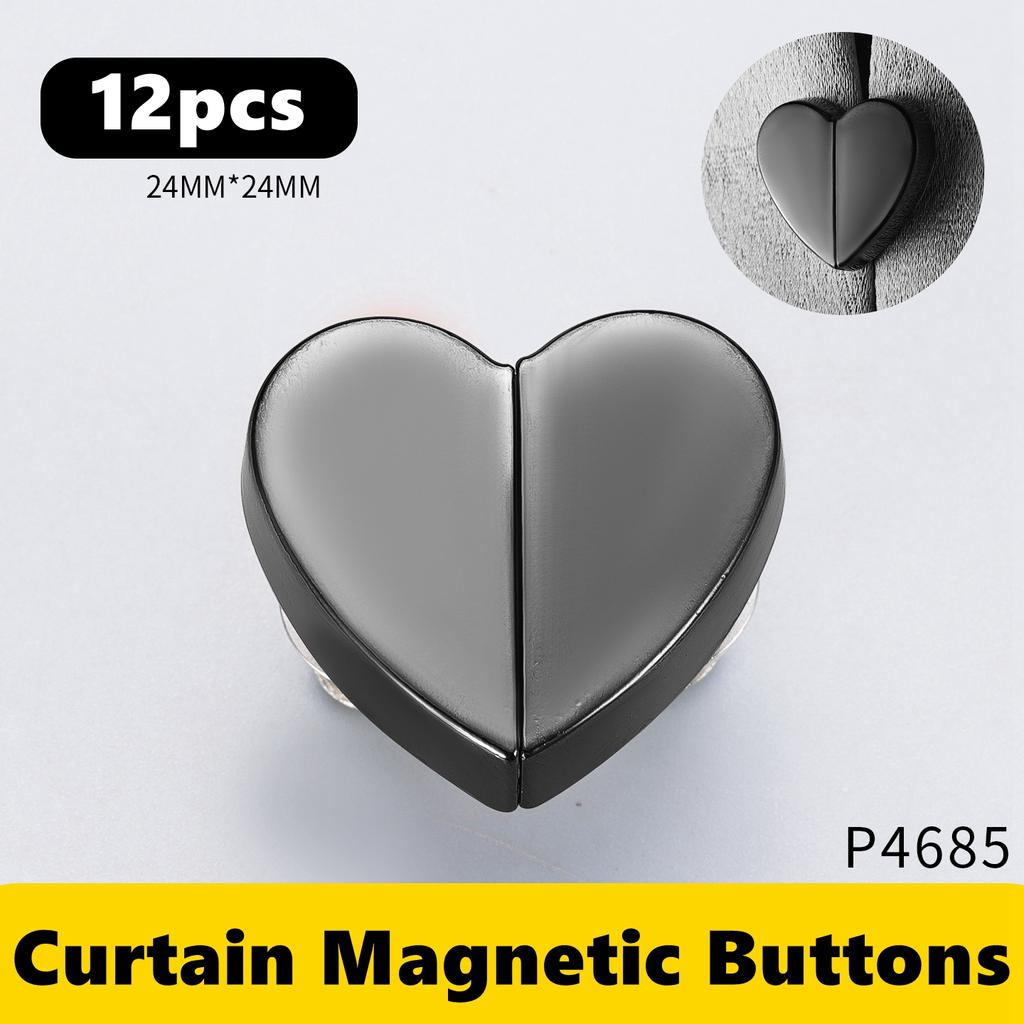 Curtain Magnetic Button Detachable Curtain Fix Fastener Clip Prevent Light Adjustment Window Screen Close Magnet Buckle