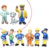 Charming 12pcs Cartoon Fireman Sam Mini Models For Enthusiastic Collectors And Decorators
