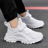 Children's shoes New girls breathable hollow mesh running shoes Boys double mesh leather children's lightweight casual sports shoes