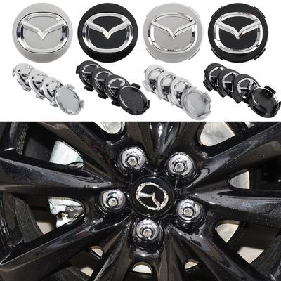 4Pcs 56MM Car Wheel Center Hub Caps Sticker Tire Rim Covers Accessories For Mazda Axela Demio Atenza CX CX3 CX7 CX30 CX60 CX9 2